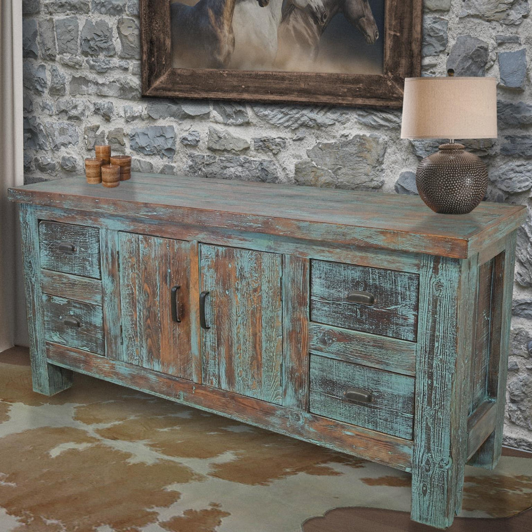 Creed Turquoise Console Table